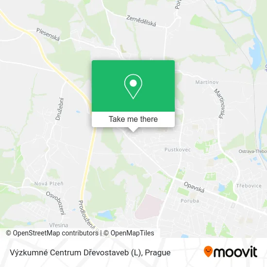 Карта Výzkumné Centrum Dřevostaveb (L)