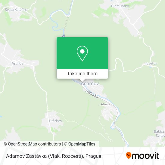 Adamov Zastávka (Vlak, Rozcestí) map