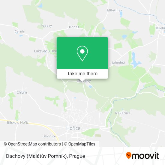 Dachovy (Malátův Pomník) map