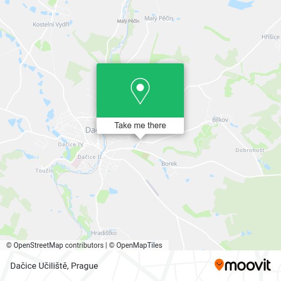 Карта Dačice Učiliště