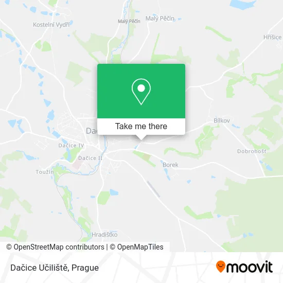 Карта Dačice Učiliště