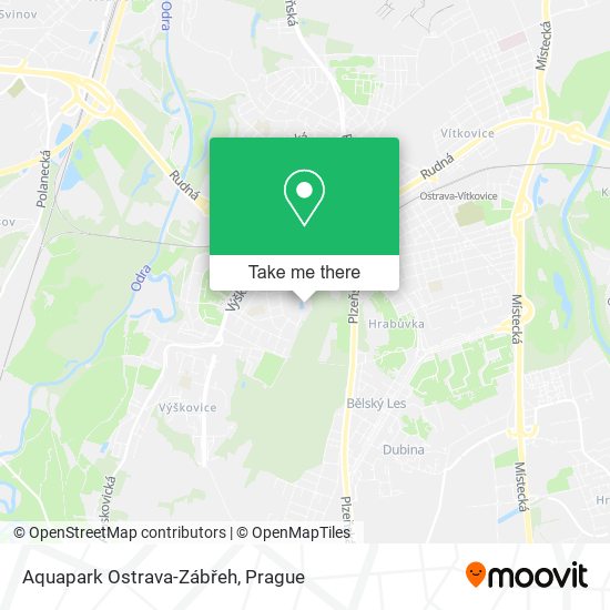 Aquapark Ostrava-Zábřeh map