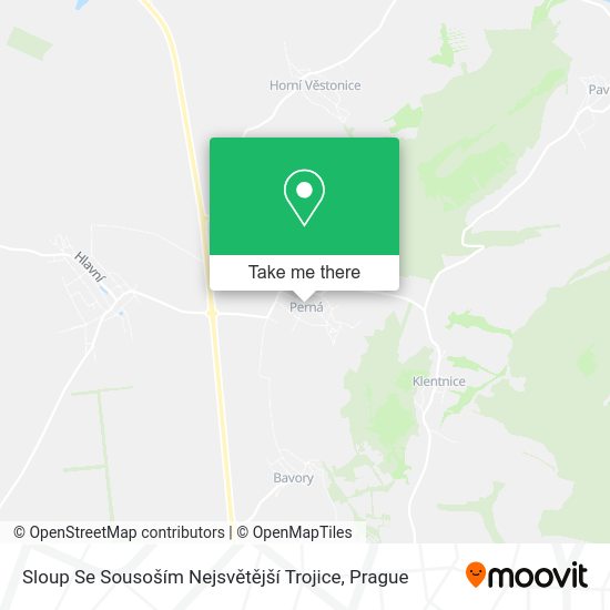 Sloup Se Sousoším Nejsvětější Trojice mapa