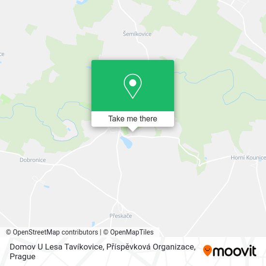 Domov U Lesa Tavíkovice, Příspěvková Organizace map