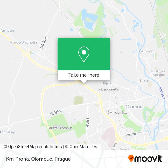 Карта Km-Prona, Olomouc