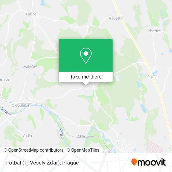 Fotbal (Tj Veselý Žďár) map