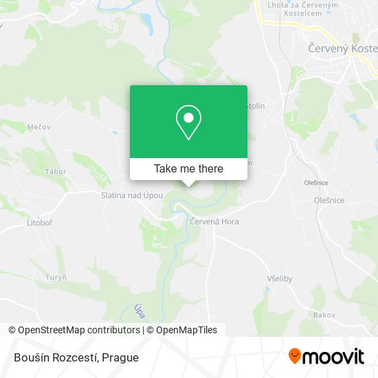 Boušín Rozcestí map