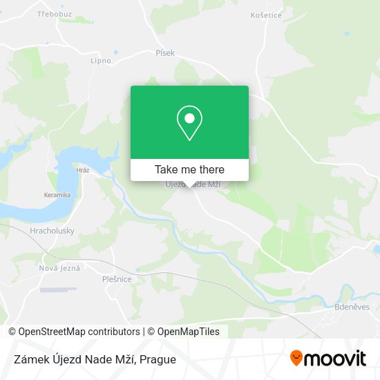Zámek Újezd Nade Mží map