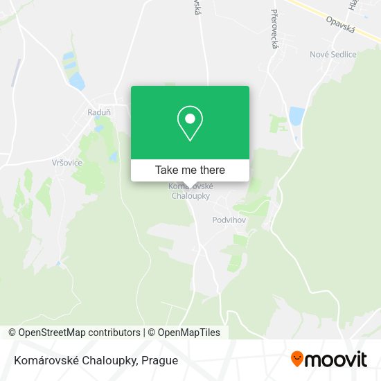 Komárovské Chaloupky map