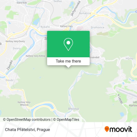 Chata Přátelství map