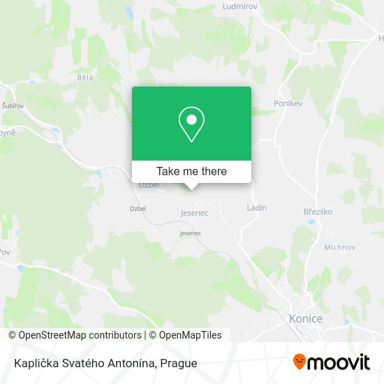 Kaplička Svatého Antonína map