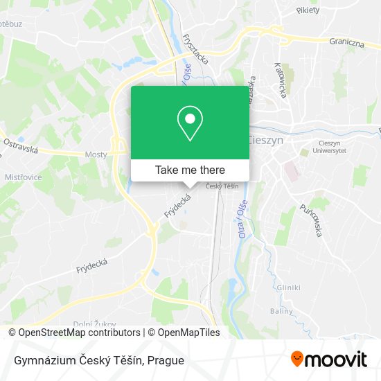 Gymnázium Český Těšín map