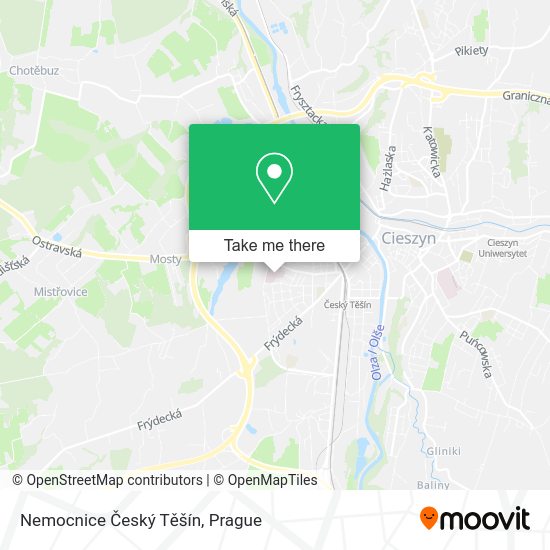 Nemocnice Český Těšín map