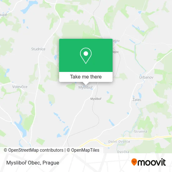 Карта Mysliboř Obec