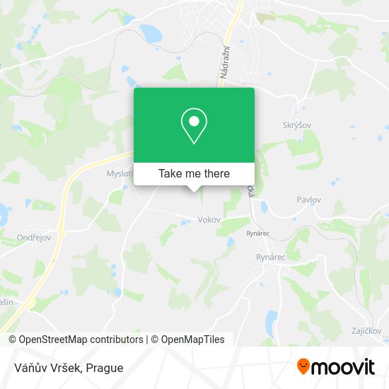 Váňův Vršek map
