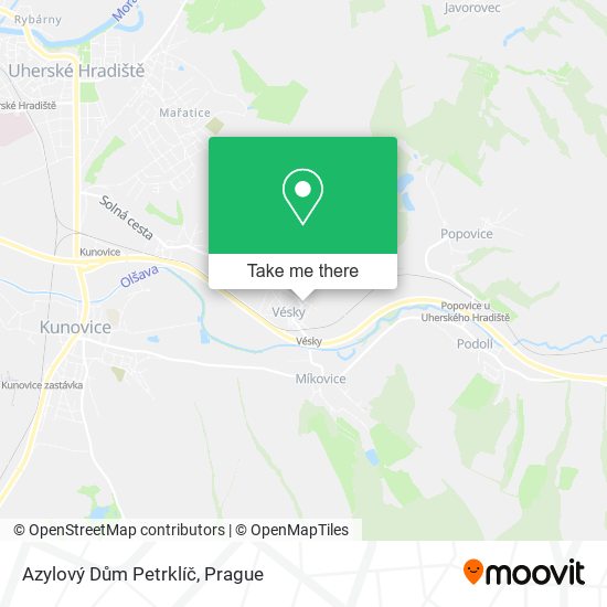 Azylový Dům Petrklíč map