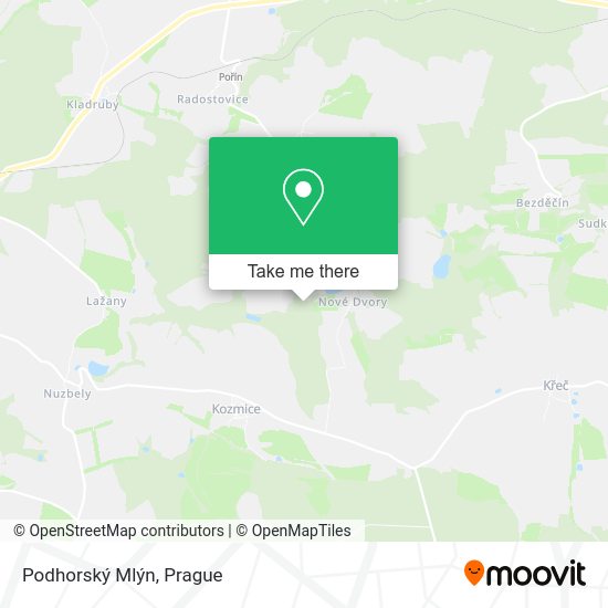 Podhorský Mlýn map