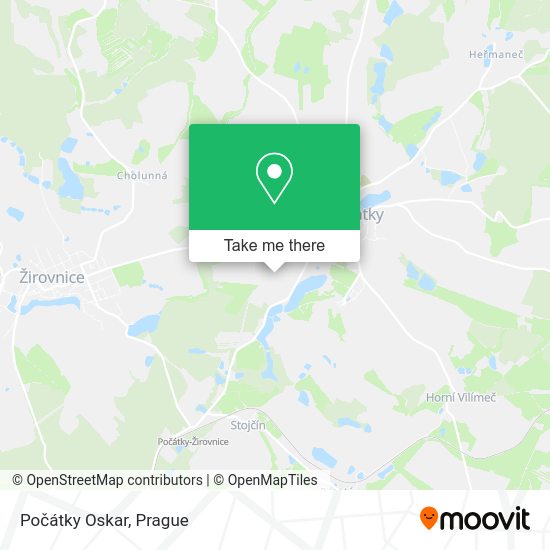 Карта Počátky Oskar