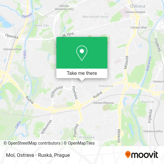 Карта Mol, Ostrava - Ruská