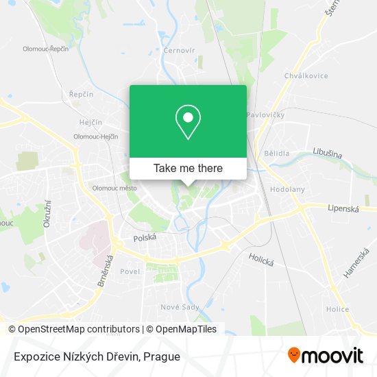 Expozice Nízkých Dřevin map