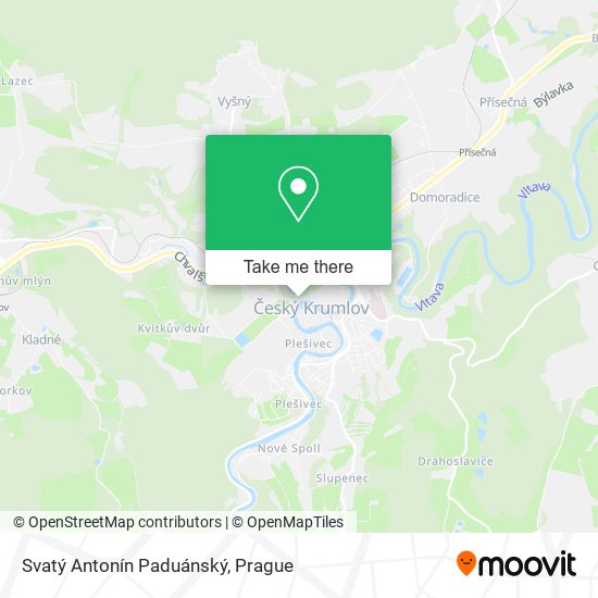 Svatý Antonín Paduánský map