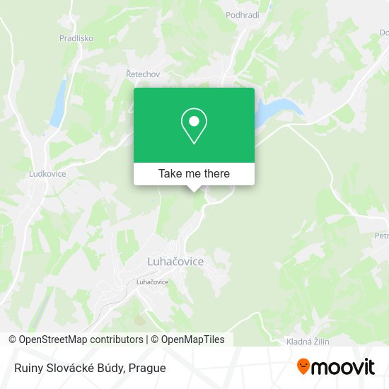 Ruiny Slovácké Búdy map