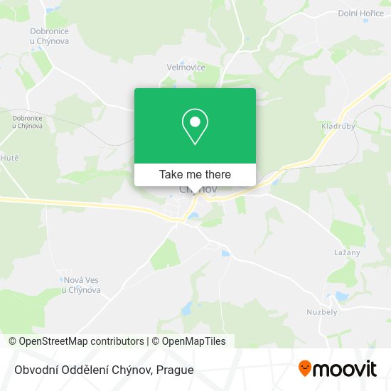 Obvodní Oddělení Chýnov map