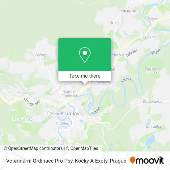 Карта Veterinární Ordinace Pro Psy, Kočky A Exoty