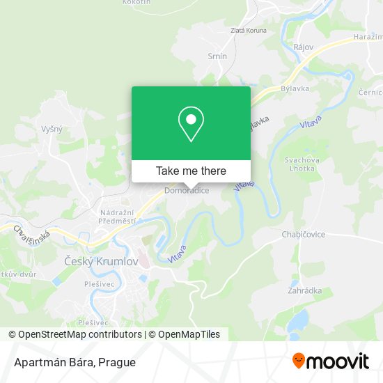 Apartmán Bára map