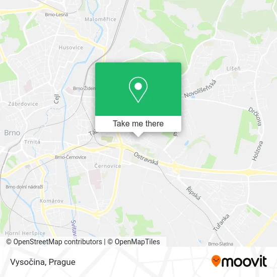 Карта Vysočina