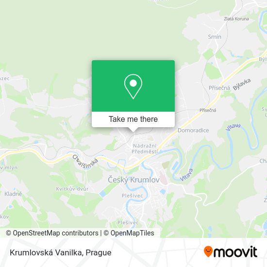 Krumlovská Vanilka map