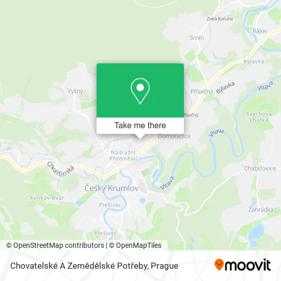 Карта Chovatelské A Zemědělské Potřeby