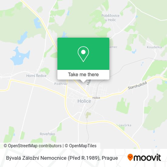 Bývalá Záložní Nemocnice (Před R.1989) map