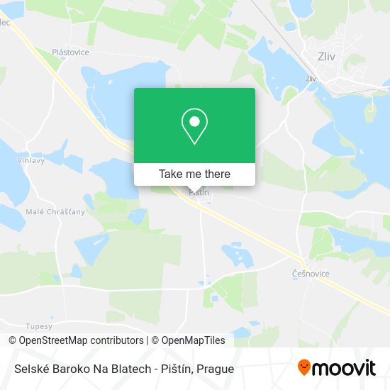 Selské Baroko Na Blatech - Pištín map