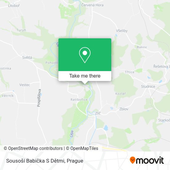 Sousoší Babička S Dětmi map