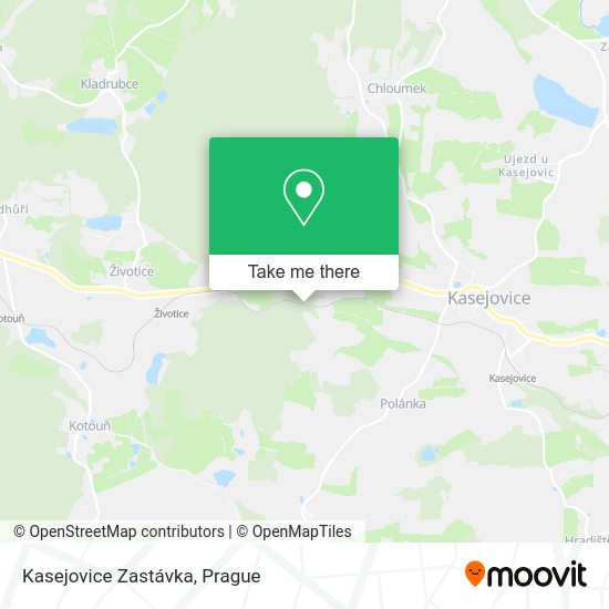Карта Kasejovice Zastávka