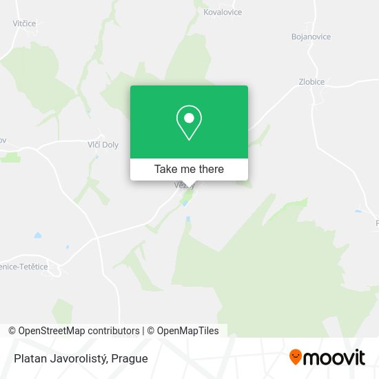 Platan Javorolistý map