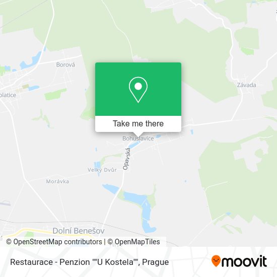 Restaurace - Penzion ""U Kostela"" map