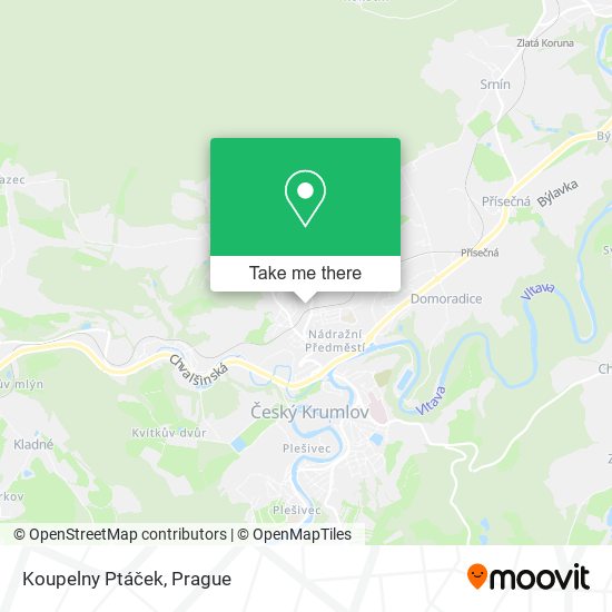 Koupelny Ptáček map