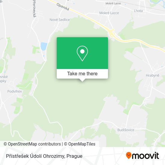 Přístřešek Údolí Ohrozimy map