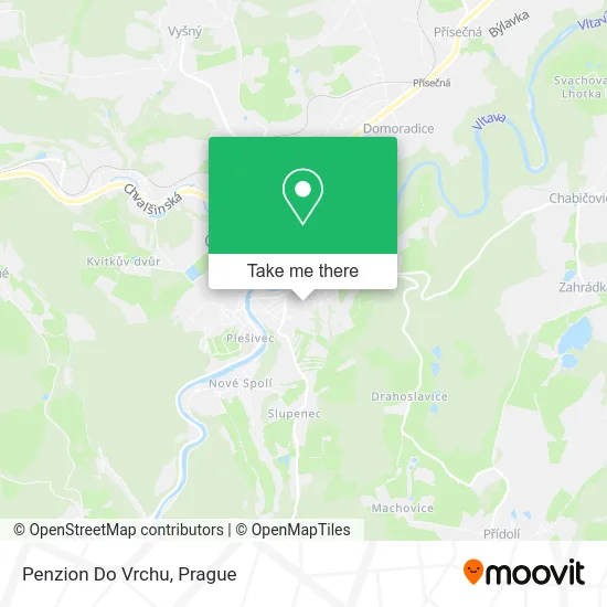 Карта Penzion Do Vrchu