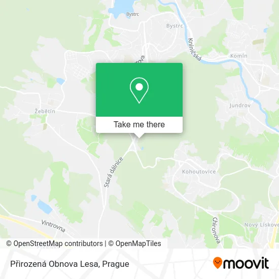 Карта Přirozená Obnova Lesa