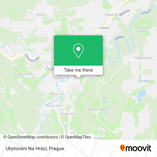 Ubytování Na Hrázi map