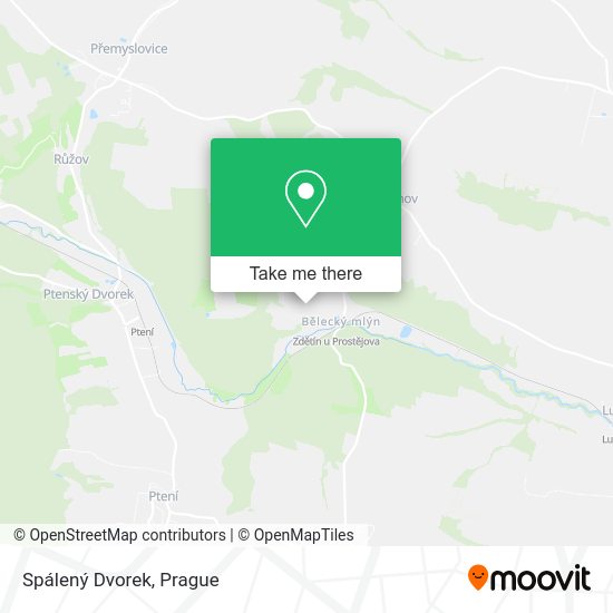 Spálený Dvorek map