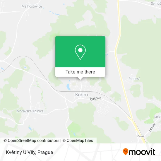Květiny U Víly map