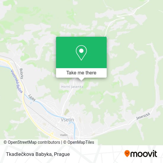 Карта Tkadlečkova Babyka