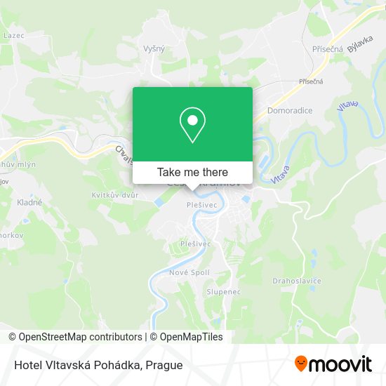 Hotel Vltavská Pohádka map