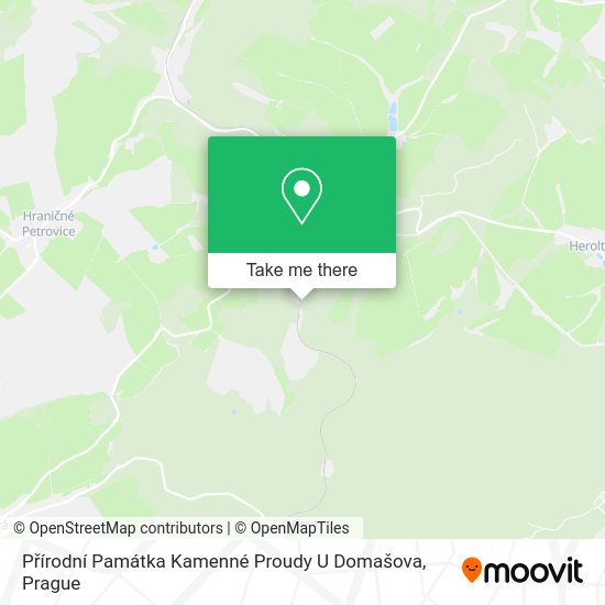 Přírodní Památka Kamenné Proudy U Domašova map