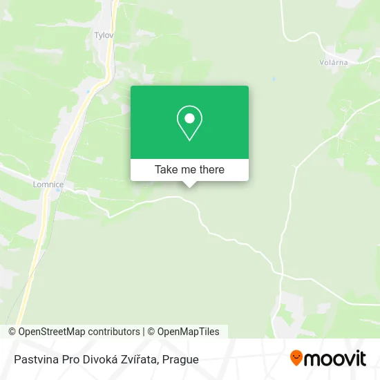 Карта Pastvina Pro Divoká Zvířata