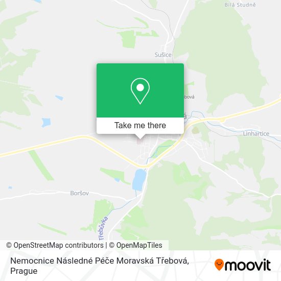 Nemocnice Následné Péče Moravská Třebová map